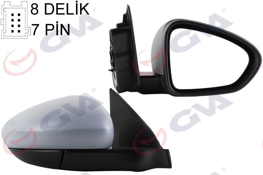 DIŞ DİKİZ AYNASI SAĞ EGEA 15> ELEKTRİKLİ ISITMALI SENSÖRLÜ ASTARLI KONVEKS 7 FİŞ VM-6157EHPSR