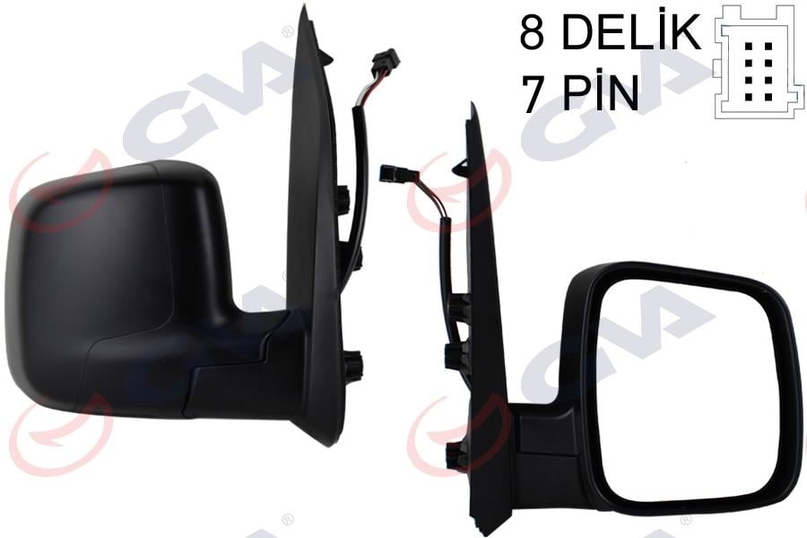 DIŞ DİKİZ AYNASI SAĞ FIORINO-BIPPER-NEMO 07> ELEKTRİKLİ ISITMALI SENSÖRLÜ KONVEKS 7 FİŞ VM-6115EHSR