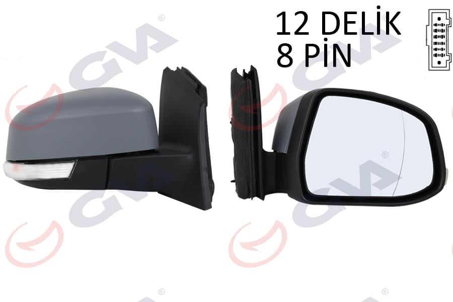 DIŞ DİKİZ AYNASI SAĞ FORD FOCUS 12> ELEKTRİKLİ ISITMALI ASTARLI SİNYALLİ SENSÖRLÜ ALT AYDINLATMALI K ATLANIR