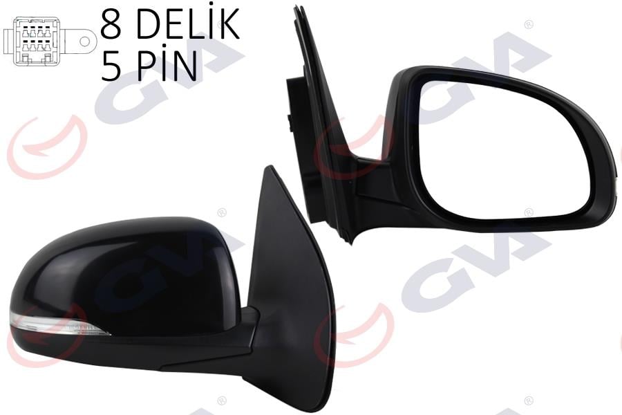 DIŞ DİKİZ AYNASI SAĞ İ20 12> ELEKTRİKLİ ISITMALI SİNYALLİ KONVEKS