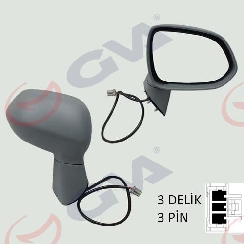 DIŞ DİKİZ AYNASI SAĞ JAZZ 04> ELEKTRİKLİ ISITMALI ASTARLI KONVEKS