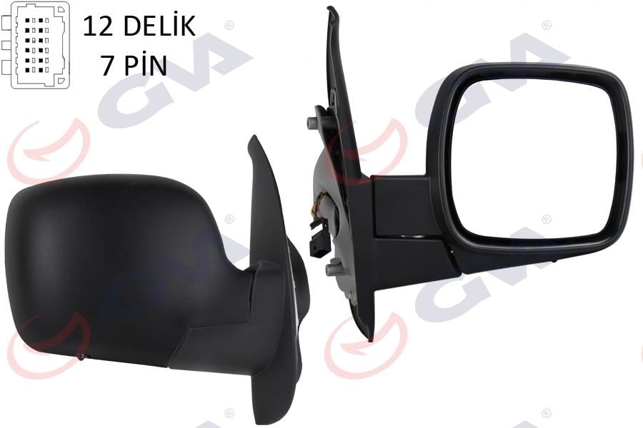 DIŞ DİKİZ AYNASI SAĞ KANGOO 08> ELEKTRİKLİ ISITMALI SENSÖRLÜ KONVEKS 7 FİŞ VM-6131EHSR