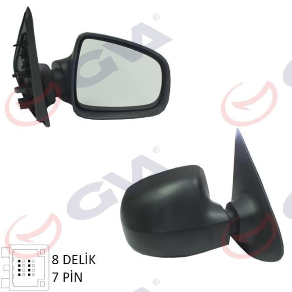 DIŞ DİKİZ AYNASI SAĞ LOGAN SANDERO-MCV 12> ELEKTRİKLİ ISITMALI KONVEKS 7 FİŞ VM-6804EHSR