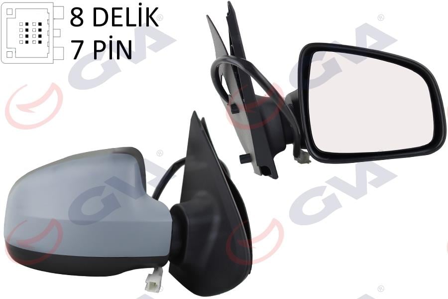 DIŞ DİKİZ AYNASI SAĞ LOGAN SANDERO-MCV 12> ELEKTRİKLİ ISITMALI ASTARLI SENSÖRLÜ KONVEKS 7 FİŞ VM-6804EHPSR