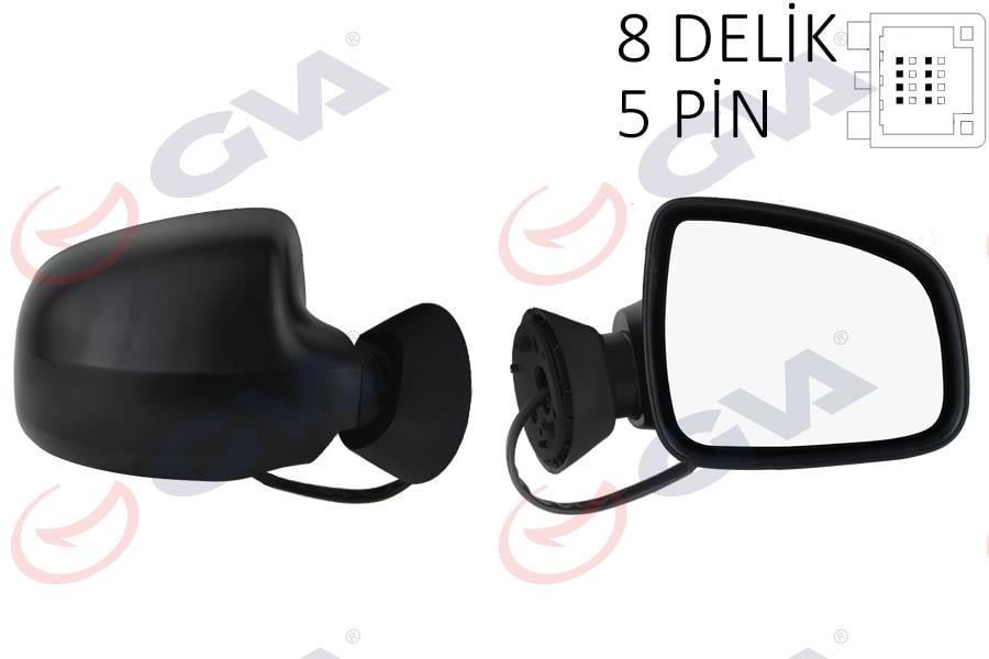 DIŞ DİKİZ AYNASI SAĞ LOGAN SW-MCV 08> ELEKTRİKLİ ISITMALI KONVEKS 5 FİŞ VM-6801EHR