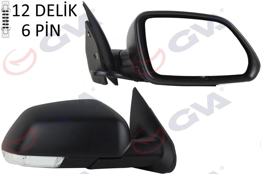 DIŞ DİKİZ AYNASI SAĞ OCTAVIA 04> ELEKTRİKLİ ISITMALI SİNYALLİ KONVEKS 5 FİŞ VM-605EHR