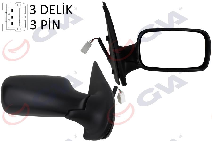 DIŞ DİKİZ AYNASI SAĞ PALIO 98> ELEKTRİKLİ KONVEKS 3 FİŞ VM-155E-5DR