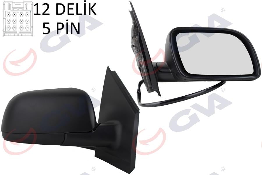 DIŞ DİKİZ AYNASI SAĞ POLO 02> ELEKTRİKLİ ISITMALI ASFERİK 5 FİŞ VM-194EHR