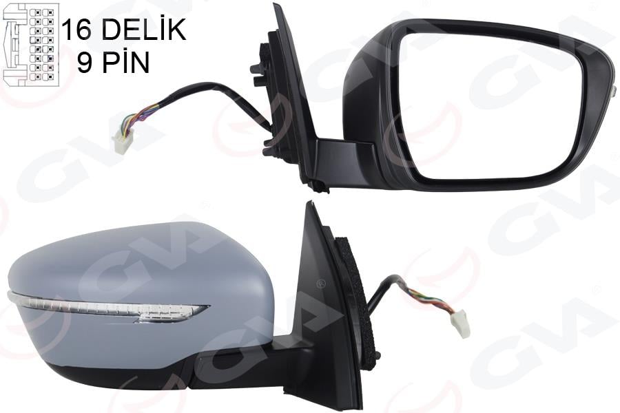 DIŞ DİKİZ AYNASI SAĞ QASHQAI 13> ELEKTRİKLİ ISITMALI KATLANIR SİNYALLİ ASTARLI KONVEKS