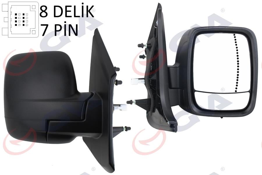 DIŞ DİKİZ AYNASI SAĞ TRAFIC-VİVARO 14> ELEKTRİKLİ ISITMALI SENSÖRLÜ DESENLİ ASFERİK 6 FİŞ VM-976EHSAR