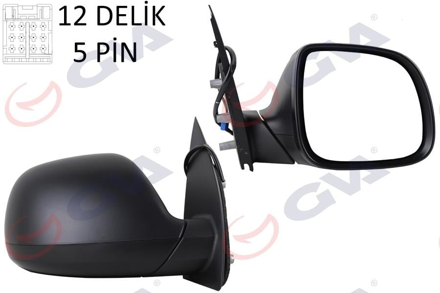 DIŞ DİKİZ AYNASI SAĞ TRANSPORTER T7 15> ELEKTRİKLİ ISITMALI RADIO ANTENLİ ASTARLI KONVEKS VM-6373EHPR