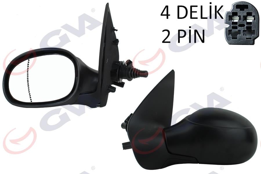 DIŞ DİKİZ AYNASI SOL 206 98> MEKANİK ISITMALI ASFERİK 2 FİŞ VM-206HAL