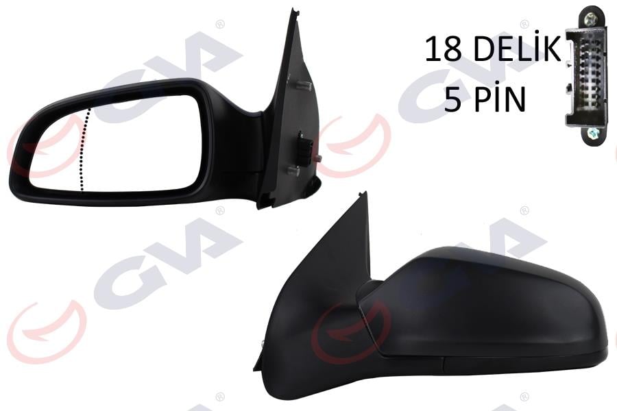 DIŞ DİKİZ AYNASI SOL ASTRA H 04> ELEKTRİKLİ ISITMALI ASFERİK 5 FİŞ VM-968EHAL