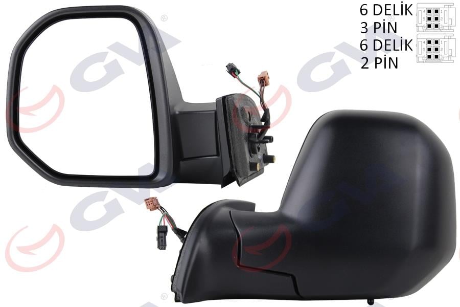 DIŞ DİKİZ AYNASI SOL BERLINGO-PARTNER 08> ELEKTRİKLİ ISITMALI SENSÖRLÜ KONVEKS VM-6118EHL