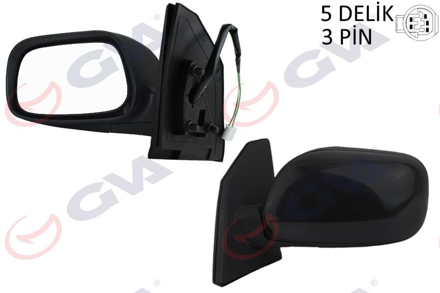 DIŞ DİKİZ AYNASI SOL COROLLA 02> ELEKTRİKLİ KONVEKS 3 FİŞ VM-277EL