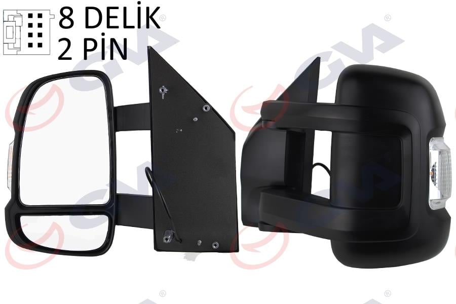 DIŞ DİKİZ AYNASI SOL DUCATO-BOXER-JUMPER 06> MEKANİK KONVEKS SİNYALLİ UZUN KOL KONVEKS VM-6203NSL