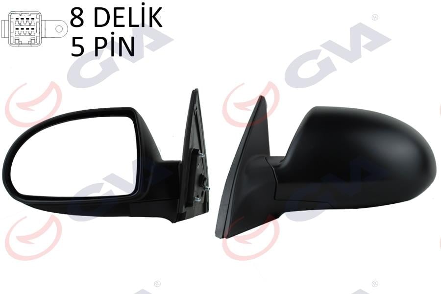 DIŞ DİKİZ AYNASI SOL ELANTRA 04> ELEKTRİKLİ ISITMALI SİYAH KAPAK KONVEKS