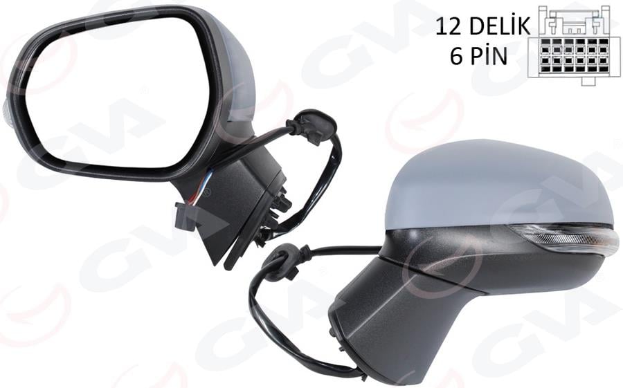 DIŞ DİKİZ AYNASI SOL ELEKTRİKLİ ISITMALI ASTARLI CONVEX PUMA 19-