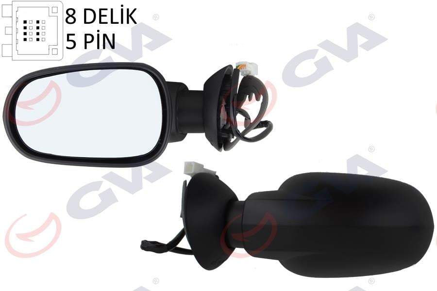 DIŞ DİKİZ AYNASI SOL LOGAN 04> ELEKTRİKLİ ISITMALI KONVEKS 5 FİŞ VM-6800EHL