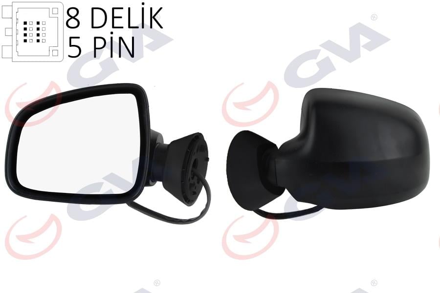 DIŞ DİKİZ AYNASI SOL LOGAN SW-MCV 08> ELEKTRİKLİ ISITMALI KONVEKS 5 FİŞ VM-6801EHL
