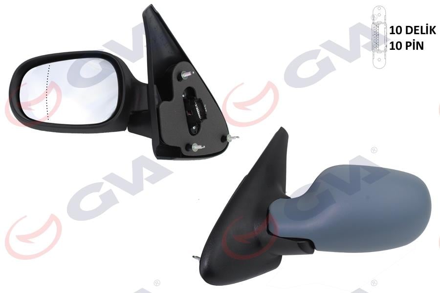 DIŞ DİKİZ AYNASI SOL MEGANE 99> ELEKTRİKLİ ISITMALI ASTARLI ASFERİK 5 FİŞ VM-129EHPAL