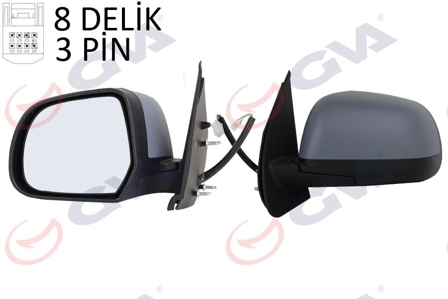 DIŞ DİKİZ AYNASI SOL MICRA 10> ELEKTRİKLİ ASTARLI KONVEKS 3 FİŞ VM-223EHPL