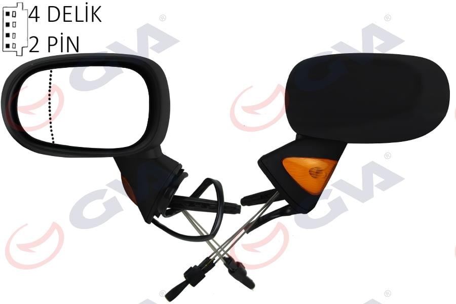 DIŞ DİKİZ AYNASI SOL MODUS 04> MEKANİK SİNYALLİ ASFERİK VM-120AL