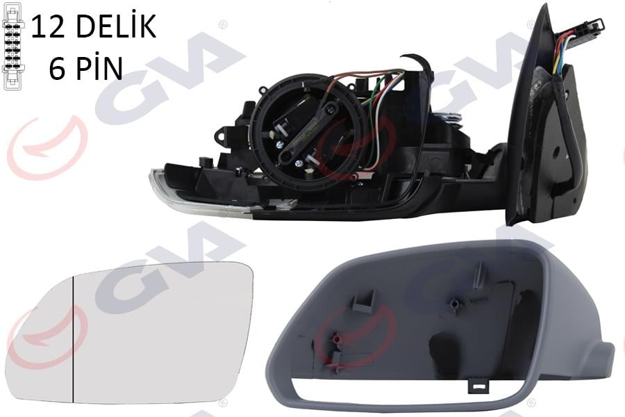 DIŞ DİKİZ AYNASI SOL OCTAVIA 04> ELEKTRİKLİ ISITMALI SİNYALLİ ASTARLI ASFERKLİ 5 FİŞ VM-605EHPAL