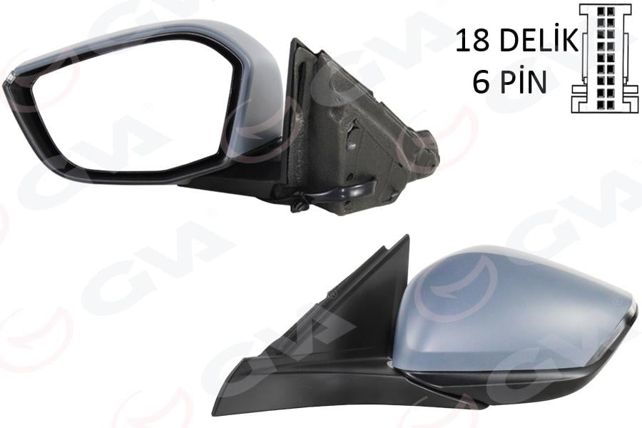 DIŞ DİKİZ AYNASI SOL OPEL ASTRA L 22> PEUGEOT P308 22> MANUEL KATLANIR