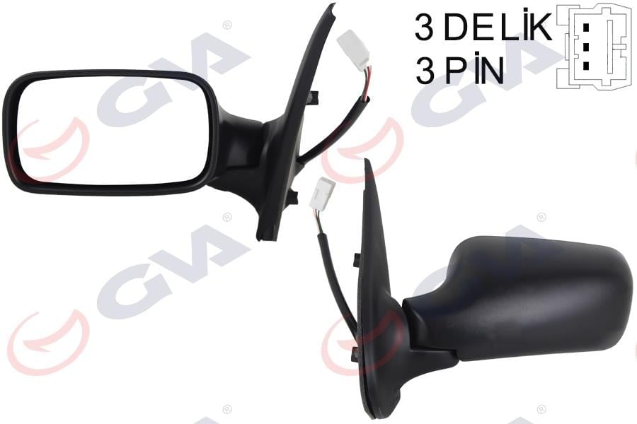 DIŞ DİKİZ AYNASI SOL PALIO 98> ELEKTRİKLİ KONVEKS 3 FİŞ VM-155E-5DL
