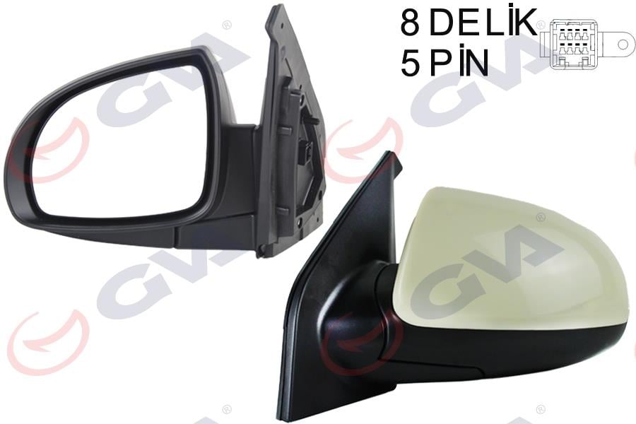DIŞ DİKİZ AYNASI SOL PICANTO 06> ELEKTRİKLİ ISITMALI ASTARLI KONVEKS VM-753EHPL