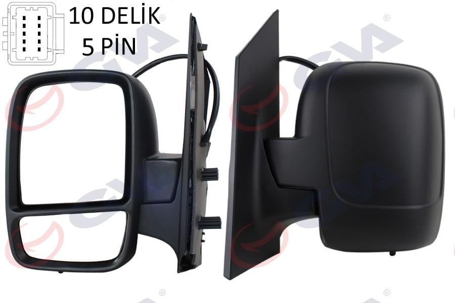 DIŞ DİKİZ AYNASI SOL SCUDO-EXPERT 07> ELEKTRİKLİ ISITMALI KONVEKS 5 FİŞ VM-6116EHL