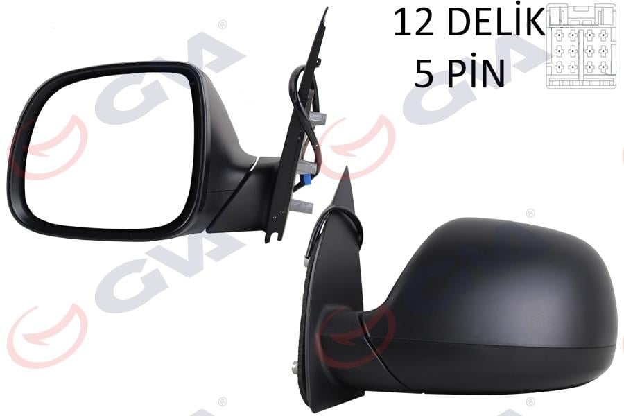 DIŞ DİKİZ AYNASI SOL TRANSPORTER T6 CARAVELLE 10> ELEKTRİKLİ ISITMALI ASFERİK 5 FİŞ VM-6196EHAL
