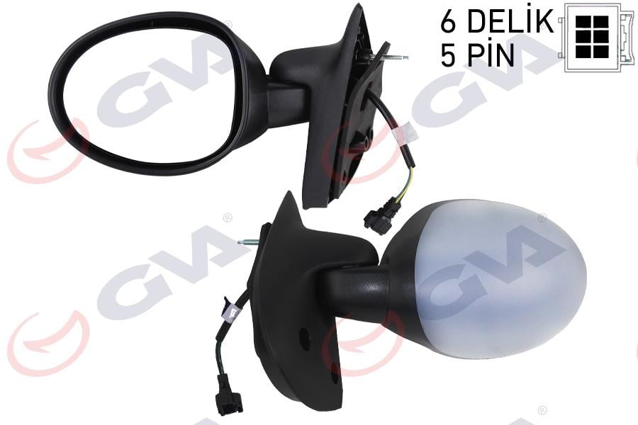 DIŞ DİKİZ AYNASI SOL TWİNGO I 92-07 ELEKTRİKLİ ISITMALI KONVEKS