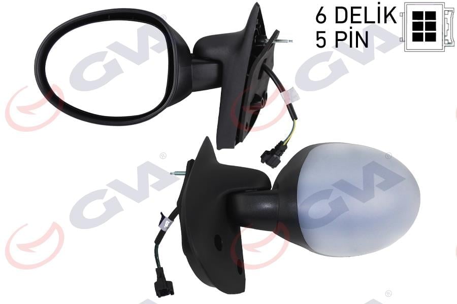 DIŞ DİKİZ AYNASI SOL TWİNGO I 92-07 ELEKTRİKLİ ISITMALI KONVEKS