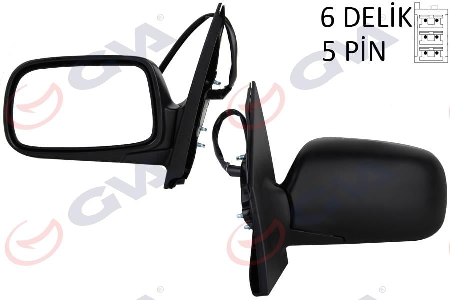 DIŞ DİKİZ AYNASI SOL YARİS 99> ELEKTRİKLİ ISITMALI KONVEKS 5 FİŞ VM-261EHL