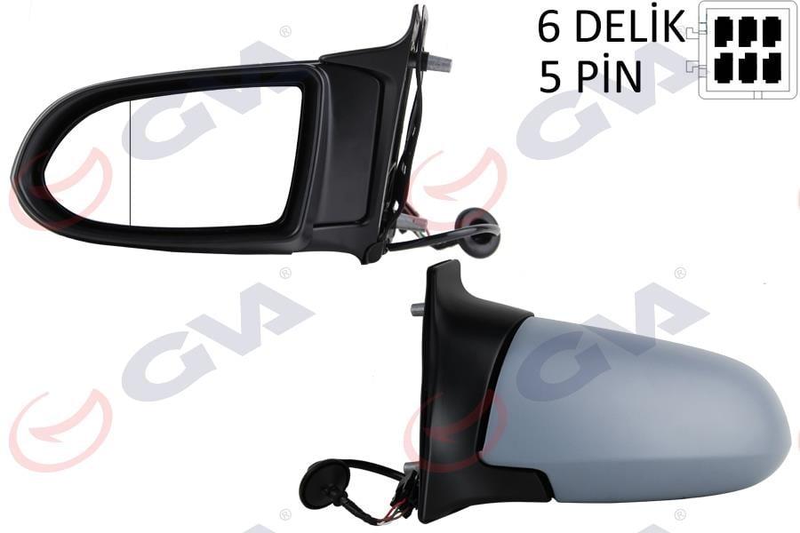 DIŞ DİKİZ AYNASI SOL ZAFIRA A 99> ELEKTRİKLİ ISITMALI ASTARLI ASFERİK 5 FİŞ VM-169EHPL 6207077