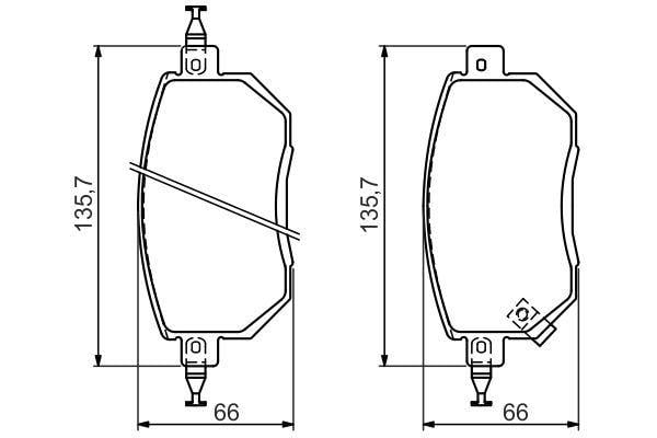 DİSK BALATA - ÖN - WVA 24056 - 136.6X65.9X15.5 MM