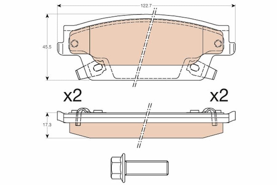 DİSK BALATA ARKA AKS CADILLAC SRX CADILLAC SGM SLS S6D 2004->2008