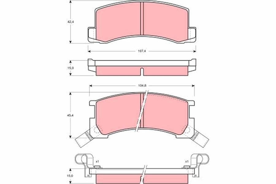 DİSK BALATA ARKA AKS TOYOTA CELICA A6 -CELICA COUPE A6 -CRESSIDA SALOON X6 -CRESSIDA SALOON X7 1983->1985