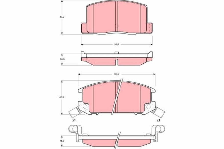 DİSK BALATA ARKA AKS TOYOTA MR2 I AW1 -MR2 II SW2 -MR2 III ZZW3 1984->1990