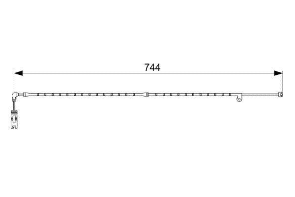 DİSK BALATA İKAZ KABLOSU. ÖN. 744 MM