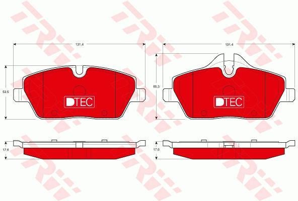 DİSK BALATA ÖN AKS BMW 1 E81 -1 E87 -1 CONVERTİBLE E88 -1 COUPE E82 MINI R50-R53 -MINI CL UBMAN R55 2008->2011