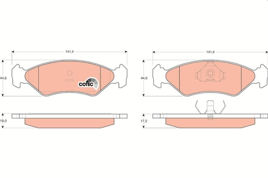 DİSK BALATA ÖN AKS FORD FIESTA HATCHBACK VAN FVD -FIESTA HATCHBACK VAN JV -FIESTA III GFJ -FIESTA IV JA- JB -KA RB 1998->2002