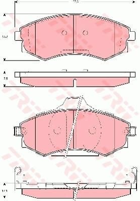 DİSK BALATA ÖN AKS HYUNDAI LANTRA II J-2 KIA MAGENTIS I GD-MS 2001->2005