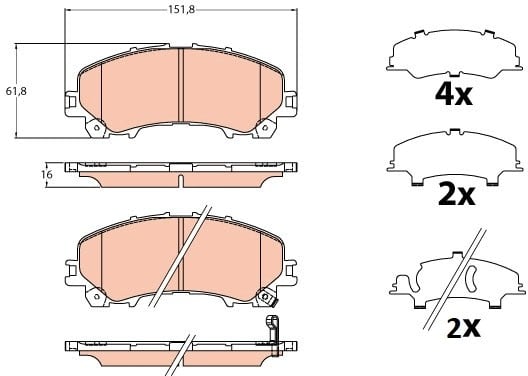 DİSK BALATA ÖN AKS INFINITI Q50-Q60 COUPE-QX50 I-QX50 II NISSAN X-TRAIL III T32- T32R-T32RR -X-TRAI L VAN T32 2014->