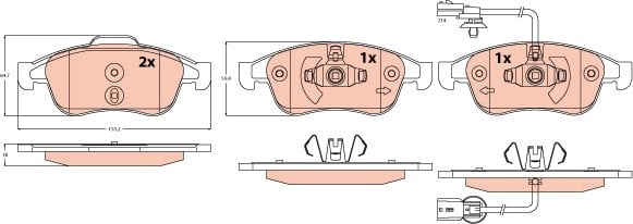 DİSK BALATA ÖN AKS MERCEDES-BENZ CITAN BOX BODY/MPV W420 -CITAN TOURER W420 2021->