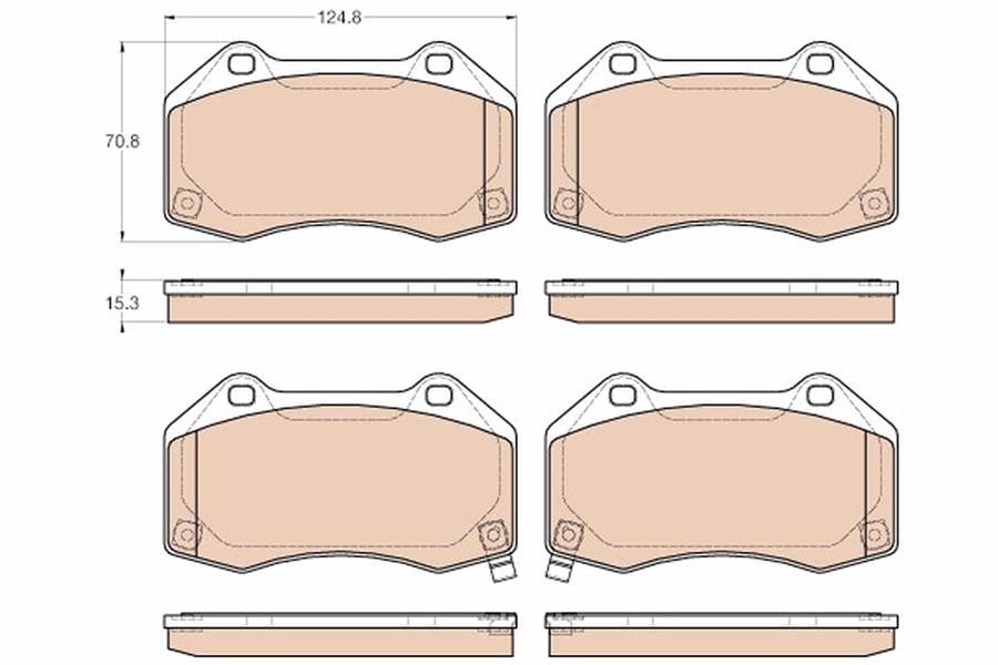 DİSK BALATA ÖN AKS OPEL CORSA D S07 -CORSA E X15 VAUXHALL CORSA MK III D S07 -CORSA MK IV E X15 2011->2014