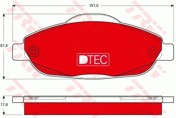 DİSK BALATA ÖN AKS PEUGEOT 3008 I MPV 0U -3008 VAN 0U -308 CC 4B -308 I 4A- 4C -308 SW I 4E- 4H -308 SW I ESTATE VAN 4E 2015->2016