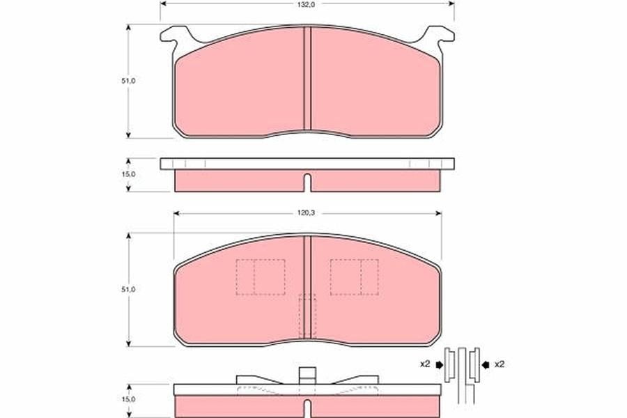 DİSK BALATA ÖN AKS TOYOTA DYNA 200 PLATFORM/CHASSİS-DYNA BUS U3- U2 -DYNA PLATFORM/CHASSİS LH8 -DY NA PLATFORM/CHASSİS U- Y -HIACE II BUS H11-H2- H3- H4 -HIACE II VAN H11-H2- H3- H4 -HILUX III PİC